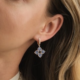 Roberto Coin Venetian Princess 18ct Rose Gold Blue Titanium and Diamond Hoop Earrings