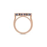 Roberto Coin Venetian Princess 18ct Rose Gold Blue Titanium and Diamond Ring