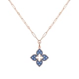 Roberto Coin Venetian Princess 18ct Rose Gold Blue Titanium and Diamond Pendant