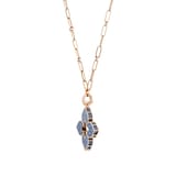 Roberto Coin Venetian Princess 18ct Rose Gold Blue Titanium and Diamond Pendant