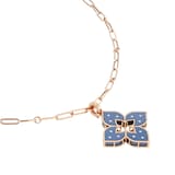 Roberto Coin Venetian Princess 18ct Rose Gold Blue Titanium and Diamond Pendant