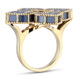 Roberto Coin Venetian Princess 18ct Rose Gold Blue Titanium and Diamond Ring