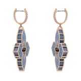 Roberto Coin Venetian Princess 18ct Rose Gold Blue Titanium and Diamond Hoop Earrings