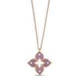 Roberto Coin Venetian Princess 18ct Rose Gold Pink Titanium and Diamond Pendant