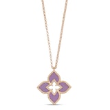 Roberto Coin Venetian Princess 18ct Rose Gold Pink Titanium and Diamond Pendant