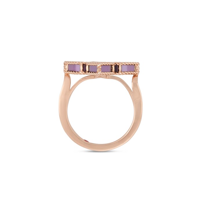 Roberto Coin Venetian Princess 18ct Rose Gold Pink Titanium and Diamond Ring