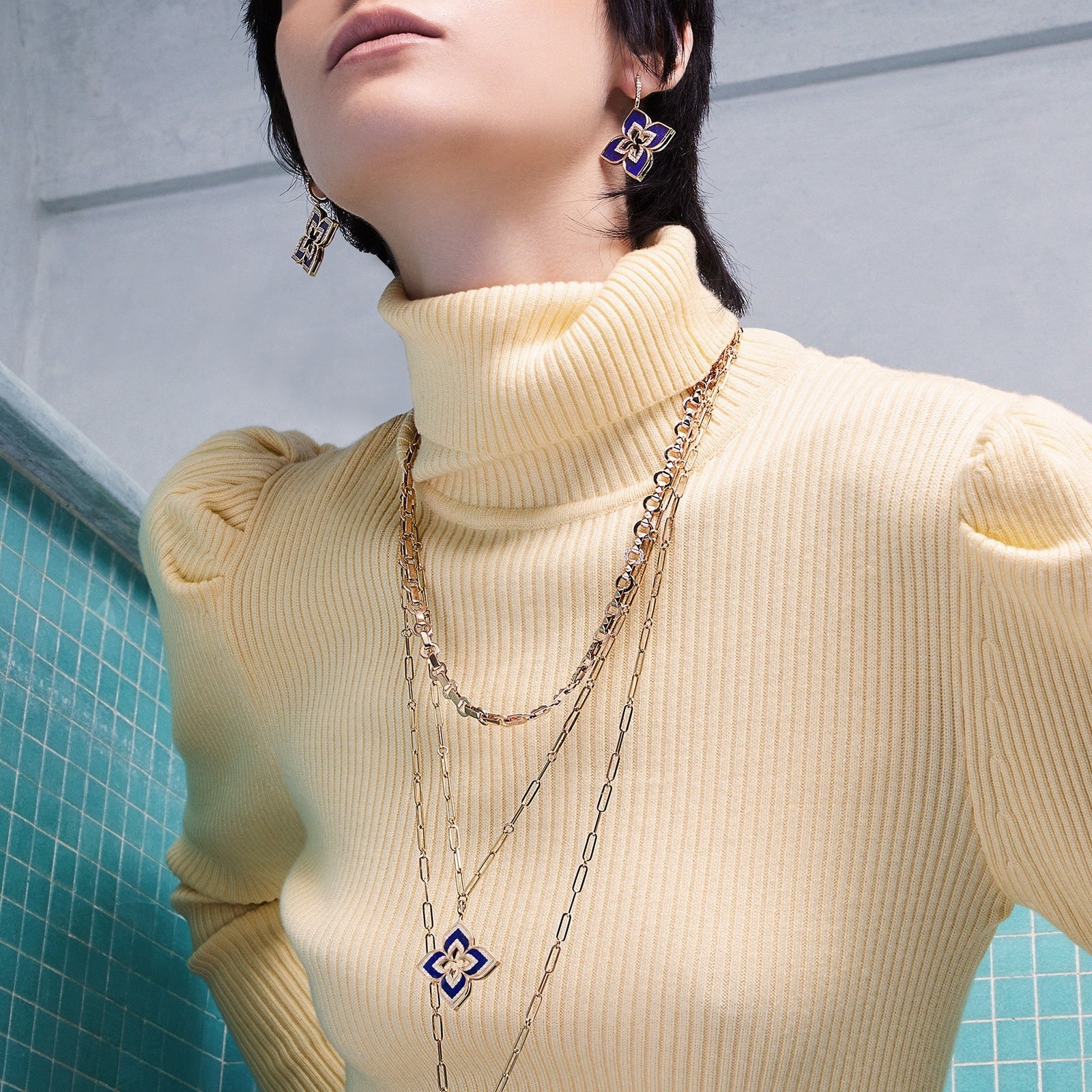 Roberto Coin Venetian Princess 18ct Rose Gold Lapis and Diamond Pendant Roberto Coin Venetian Princess 18ct Rose Gold Lapis and Diamond Pendant