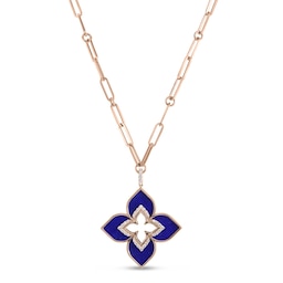 37523673 - Venetian Princess 18ct Rose Gold Lapis Pendant Necklace
