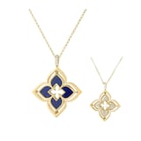 Roberto Coin 18K Yellow Gold Venetian Princess Pirouette Diamond & Lapis Pendant Necklace
