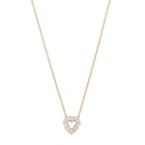 Roberto Coin 18K Rose Gold Tiny Treasures Diamond Heart Necklace