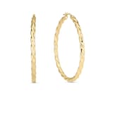 Roberto Coin 18K Yellow Gold Designer Gold Medium Twisted Hoop Earrings
