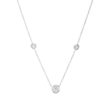 Roberto Coin 18K White Gold Diamonds By The Inch 3 Station Necklace