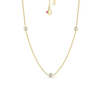 Roberto Coin 18K Yellow Gold Diamonds By The Inch 3 Station Necklace