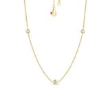 Roberto Coin 18K Yellow Gold Diamonds By The Inch 3 Station Necklace