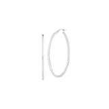 Roberto Coin 18K White Gold The Perfect Hoop® Large Square Edged Oval Hoop Earrings