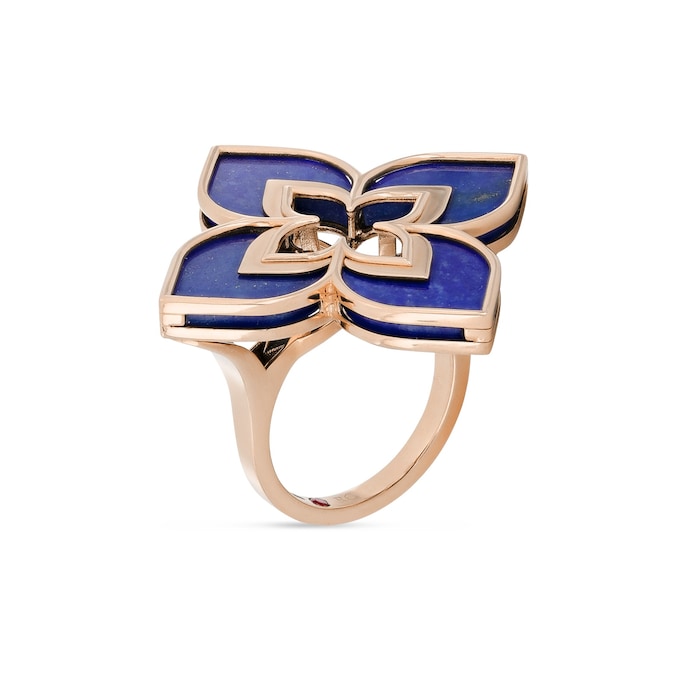 Roberto Coin Venetian Princess 18ct Rose Gold Lapis Ring