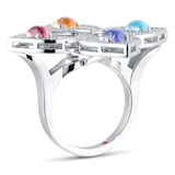 Roberto Coin Venetian Princess 18ct White Gold Diamond & Mixed Gemstone Ring