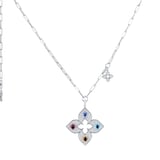 Roberto Coin Venetian Princess 18ct White Gold Diamond & Mixed Gemstone Pendant