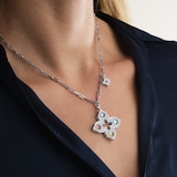 Roberto Coin Venetian Princess 18ct White Gold Diamond & Mixed Gemstone Pendant