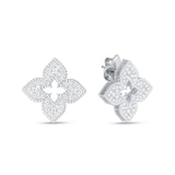 Roberto Coin Venetian Princess 18ct White Gold Diamond Stud Earrings