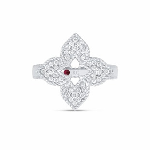 Roberto Coin Venetian Princess 18ct White Gold Diamond Ring