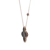 Roberto Coin Princess Flower 18ct Rose Gold Black Diamond Pendant