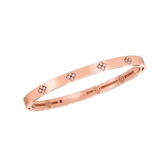 Roberto Coin 18K Rose Gold Love In Verona Diamond Large Bangle