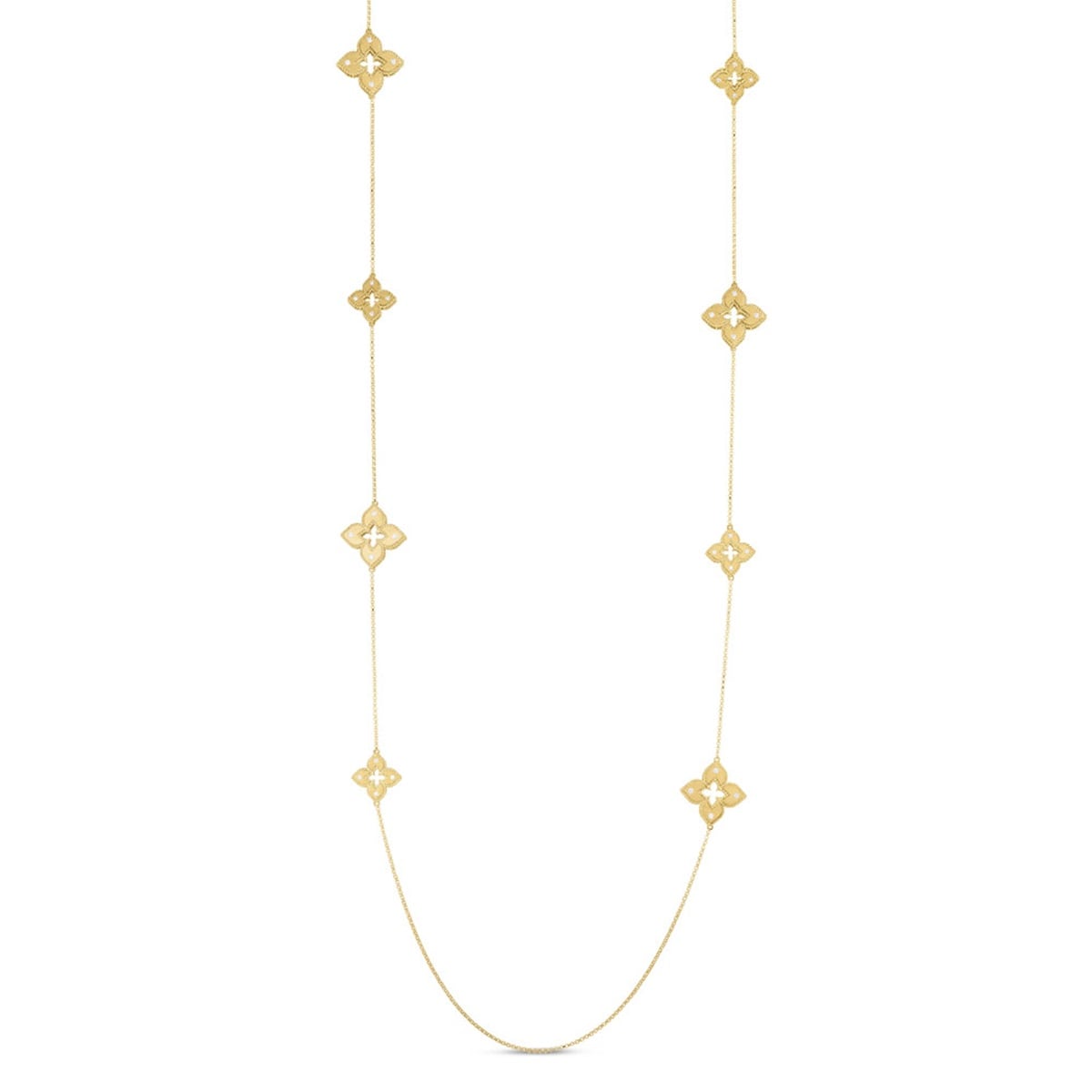 Roberto Coin Venetian Princess 18ct Yellow Gold 0.72ct Diamond Long Necklace