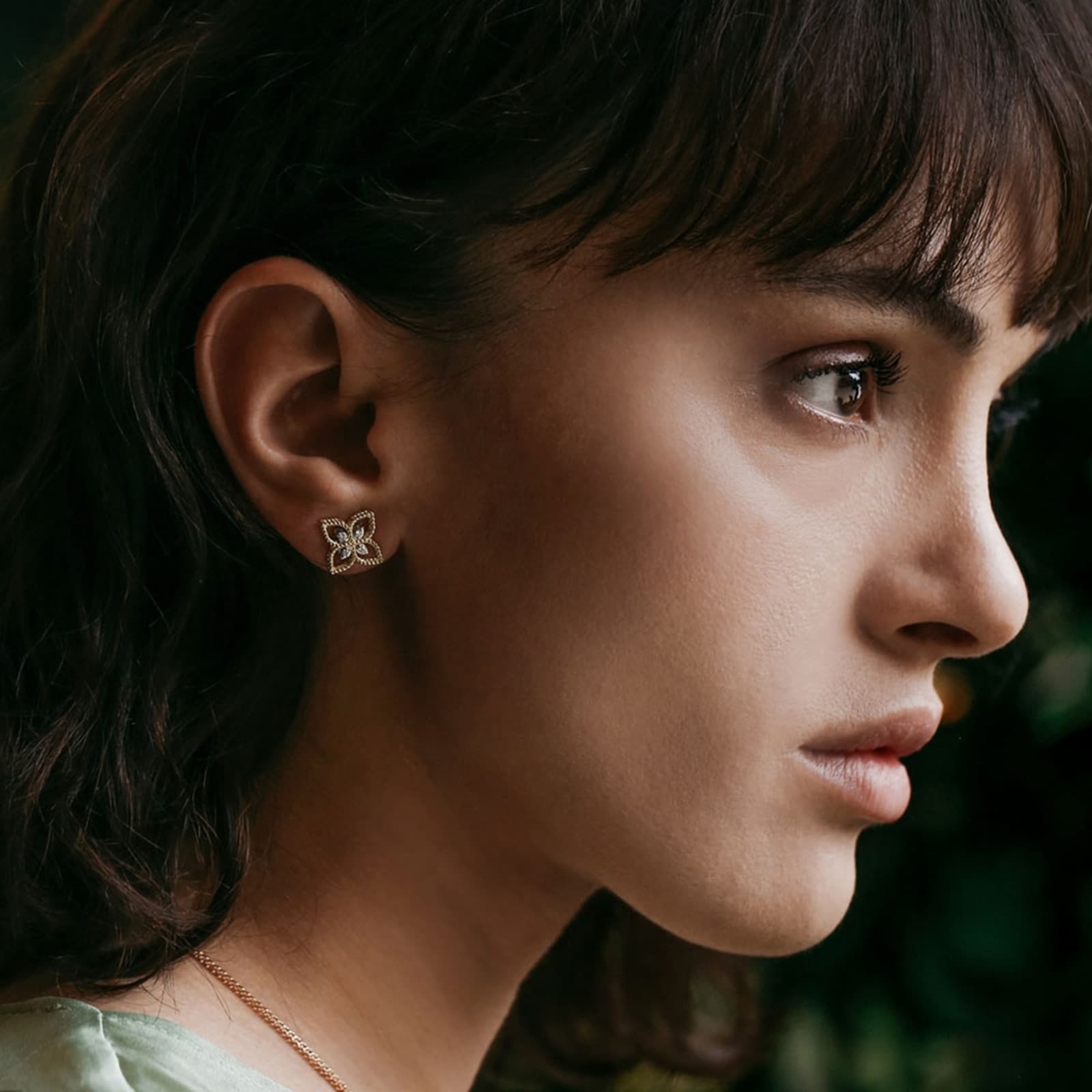 Roberto Coin Princess Flower 18ct Yellow Gold 0.10ct Diamond Stud Earrings Roberto Coin Princess Flower 18ct Yellow Gold 0.10ct Diamond Stud Earrings