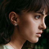 Roberto Coin Princess Flower 18ct Yellow Gold 0.10ct Diamond Stud Earrings