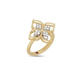 Roberto Coin Princess Flower 18ct Yellow Gold 0.18ct Diamond Ring