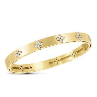 Roberto Coin Love In Verona 18ct White Gold 0.46ct Diamond Bangle