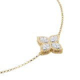 Roberto Coin Princess Flower 18ct Yellow Gold Black Jade & 0.18ct Diamond Long Necklace