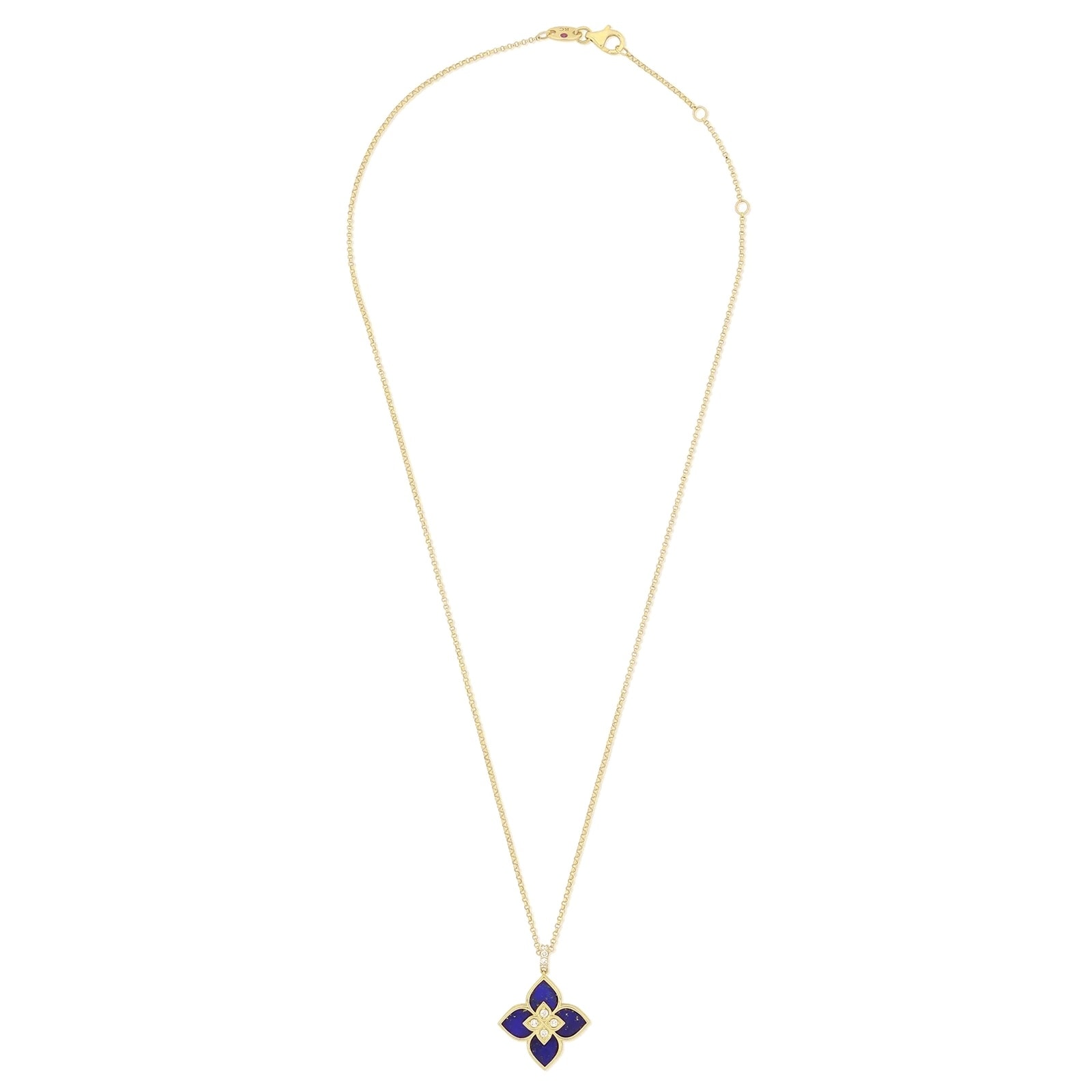 Roberto Coin Venetian Princess 18ct Yellow Gold 0.11ct Diamond Pendant Necklace Roberto Coin Venetian Princess 18ct Yellow Gold 0.11ct Diamond Pendant Necklace