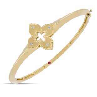 Roberto Coin Venetian Princess 18ct Yellow Gold 0.06ct Diamond Bangle