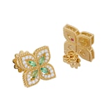 Roberto Coin Exclusive Venetian Princess 18ct Yellow Gold Emerald & 0.55ct Diamond Stud Earrings