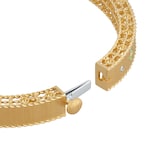 Roberto Coin Exclusive Venetian Princess 18ct Yellow Gold Emerald & 0.11ct Diamond Bangle