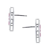 Roberto Coin Exclusive Venetian Princess 18ct White Gold Pink Sapphire & 0.55ct Diamond Stud Earrings
