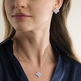 Roberto Coin Exclusive Venetian Princess 18ct White Gold Pink Sapphire & 0.55ct Diamond Stud Earrings