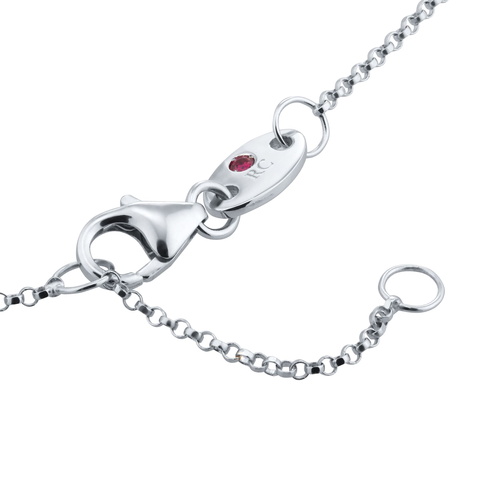 Roberto Coin Exclusive Venetian Princess 18ct White Gold Pink Sapphire & 0.27ct Diamond Pendant Necklace Roberto Coin Exclusive Venetian Princess 18ct White Gold Pink Sapphire & 0.27ct Diamond Pendant Necklace