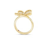 Roberto Coin Jasmine 18ct Yellow Gold 0.65ct Pave Diamond Floral Ring - Ring Size M