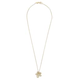 37523947 - Jasmine 18ct Yellow Gold Pavé 0.65ct Diamond Floral Pendant