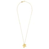 Roberto Coin Jasmine 18ct Yellow Gold 0.07ct Diamond Brushed Pendant