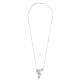 Roberto Coin Jasmine 18ct White Gold Floral 0.78ct Pave Diamond Pendant Necklace