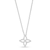 Roberto Coin Diamond Princess 18ct White Gold 0.50ct Diamond Pendant Necklace