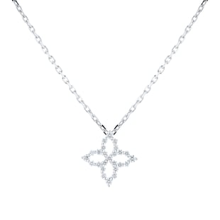Roberto Coin Diamond Princess 18ct White Gold 0.16ct Diamond Pendant
