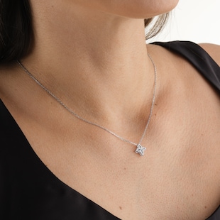 Roberto Coin Diamond Princess 18ct White Gold 0.16ct Diamond Pendant