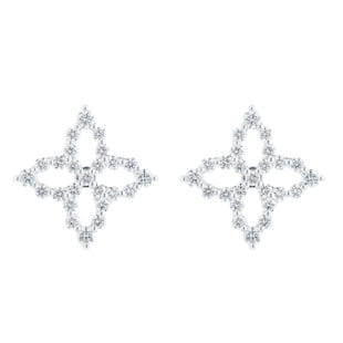 Roberto Coin Diamond Princess 18ct White Gold 0.32ct Diamond Stud Earrings