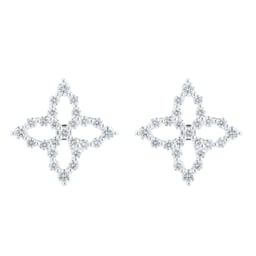 37523957 - Diamond Princess 18ct White Gold 0.32ct Diamond Stud Earrings