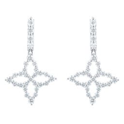 37523958 - Diamond Princess 18ct White Gold 1.26ct Diamond Drop Earrings